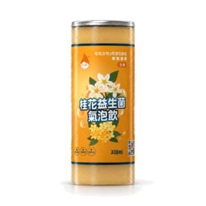 桂花益生菌氣泡飲 330ml 單罐，白色背景