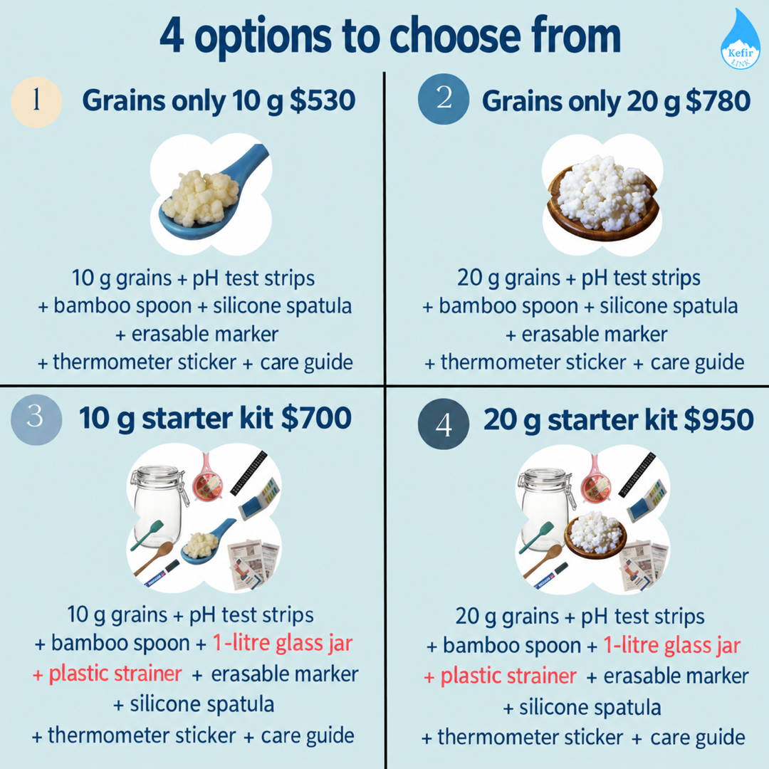 Kefir grains: 4 options to choose from