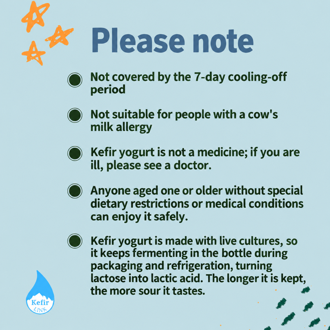 Kefir yogurt: please note