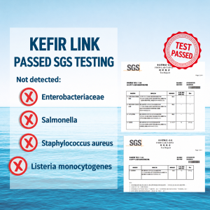 東歐嚴選|kefir.link milk kefir passed SGS testing: Enterobacteriaceae, Salmonella, Staphylococcus aureus and Listeria not detected