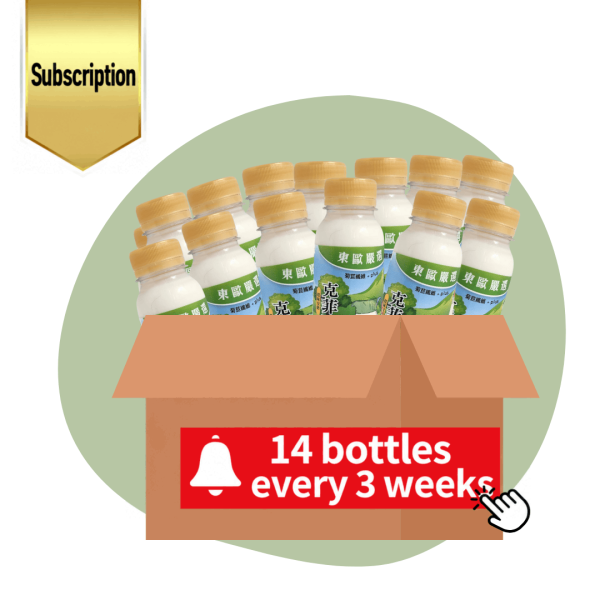 Soy milk kefir subscription: 14 bottles every 3 weeks
