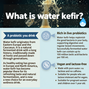 What is water kefir: a traditional fermented drink from Eastern Europe and the Caucasus, lactose-free and caffeine-free